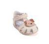 Sandałki skórzane D.D.STEP G075-61516BM CREAM na rzepy